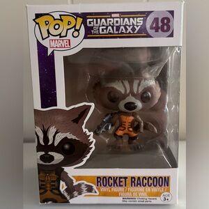 Funko Pop! Rocket Raccoon Figure - Brown and Orange